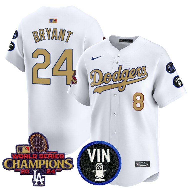 Men Los Angeles Dodgers #24 Bryant white Sakura Edition Nike MLB 2025 Jersey style 2